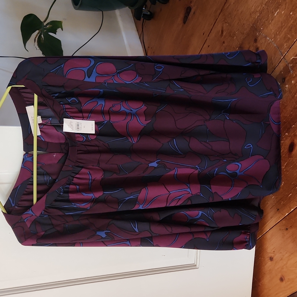 XL Longsleeve Boat Neck Blouse
